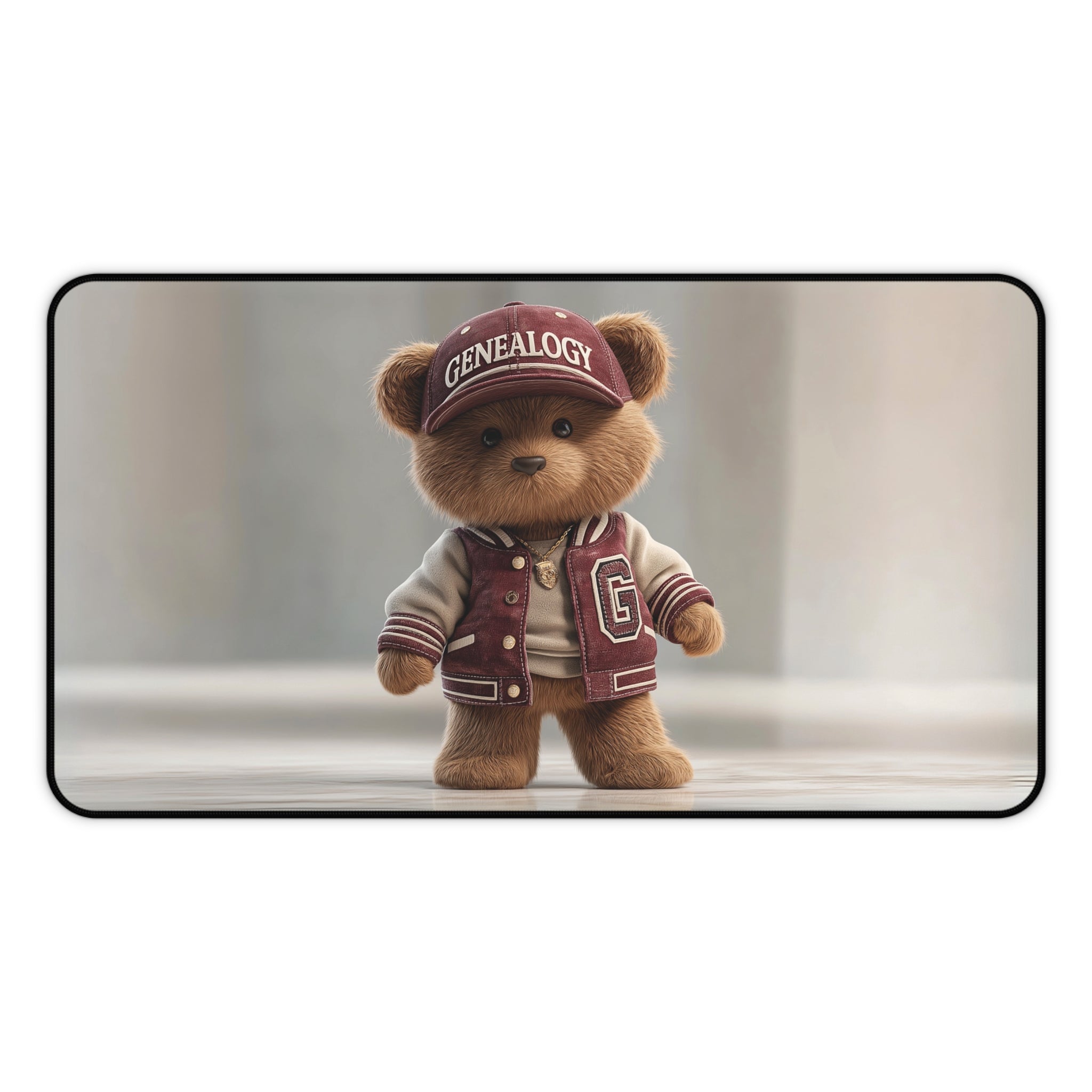 Genealogy Teddy Bear Desk Mat-12" × 22"