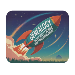 Genealogy v Rocket Science Mouse Pad-9" × 8"