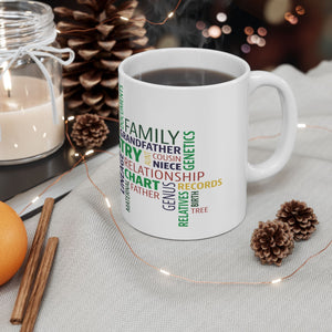 Genealogy Word Cloud Mug (11oz|15oz) in 15oz by Genealogy Keepsakes