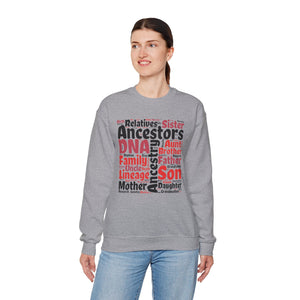 Genealogy Word Cloud Sweatshirt in by Genealogy Keepsakes