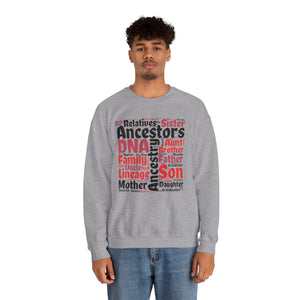 Genealogy Word Cloud Sweatshirt in by Genealogy Keepsakes
