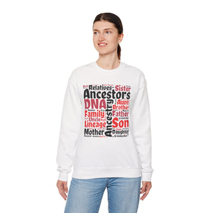 Genealogy Word Cloud Sweatshirt in by Genealogy Keepsakes