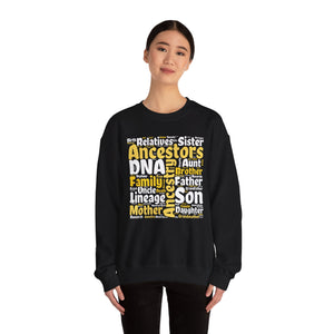 Genealogy Word Cloud Sweatshirt in by Genealogy Keepsakes