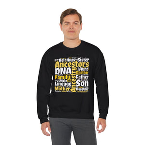 Genealogy Word Cloud Sweatshirt in by Genealogy Keepsakes