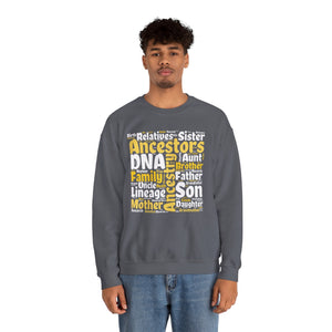 Genealogy Word Cloud Sweatshirt in by Genealogy Keepsakes