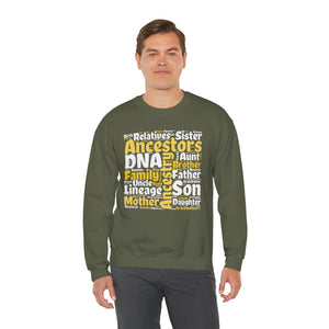 Genealogy Word Cloud Sweatshirt in by Genealogy Keepsakes