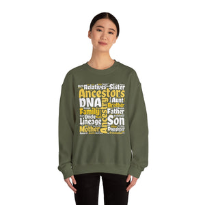 Genealogy Word Cloud Sweatshirt in by Genealogy Keepsakes