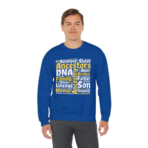 Genealogy Word Cloud Sweatshirt in by Genealogy Keepsakes