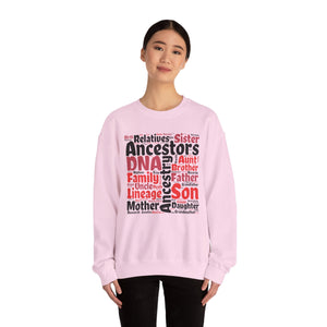Genealogy Word Cloud Sweatshirt in by Genealogy Keepsakes