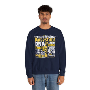 Genealogy Word Cloud Sweatshirt in by Genealogy Keepsakes