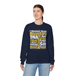 Genealogy Word Cloud Sweatshirt in by Genealogy Keepsakes