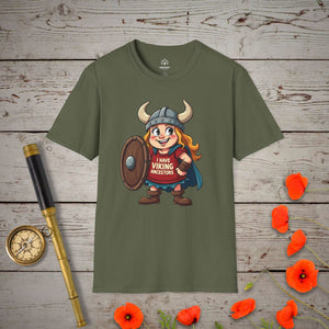 I Have Viking Ancestors T-Shirt - Genealogy Keepsakes Custom Genealogy Gift - Military Green S