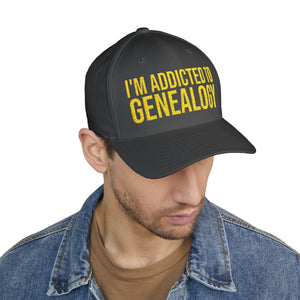 I'm Addicted to Genealogy Embroidered Cap in Dark Grey by Genealogy Keepsakes