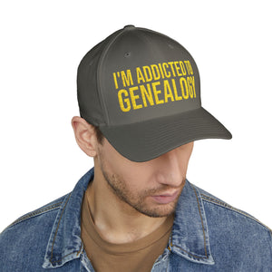 I'm Addicted to Genealogy Embroidered Cap in Olive by Genealogy Keepsakes