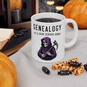 It's A Dead Serious Hobby Mug (11oz|15oz) in 11oz by Genealogy Keepsakes