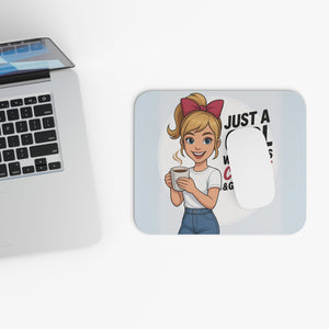 Just A Girl Who Loves Coffee and Genealogy Mouse Pad-