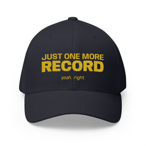 Just One More Record Embroidered Cap in Dark Navy by Genealogy Keepsakes