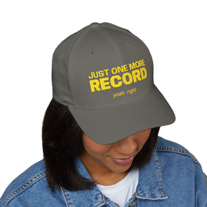 Just One More Record Embroidered Cap in Olive by Genealogy Keepsakes