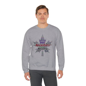 Maple Leaf Word Cloud Sweatshirt in by Genealogy Keepsakes