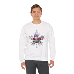 Maple Leaf Word Cloud Sweatshirt in by Genealogy Keepsakes