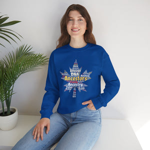 Maple Leaf Word Cloud Sweatshirt in by Genealogy Keepsakes