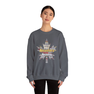 Maple Leaf Word Cloud Sweatshirt in by Genealogy Keepsakes