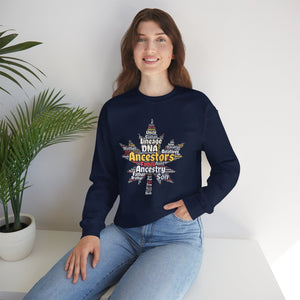 Maple Leaf Word Cloud Sweatshirt in by Genealogy Keepsakes