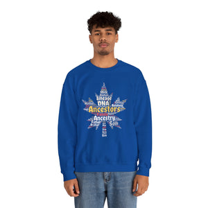 Maple Leaf Word Cloud Sweatshirt in by Genealogy Keepsakes