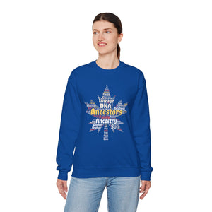 Maple Leaf Word Cloud Sweatshirt in by Genealogy Keepsakes