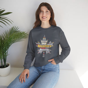 Maple Leaf Word Cloud Sweatshirt in by Genealogy Keepsakes