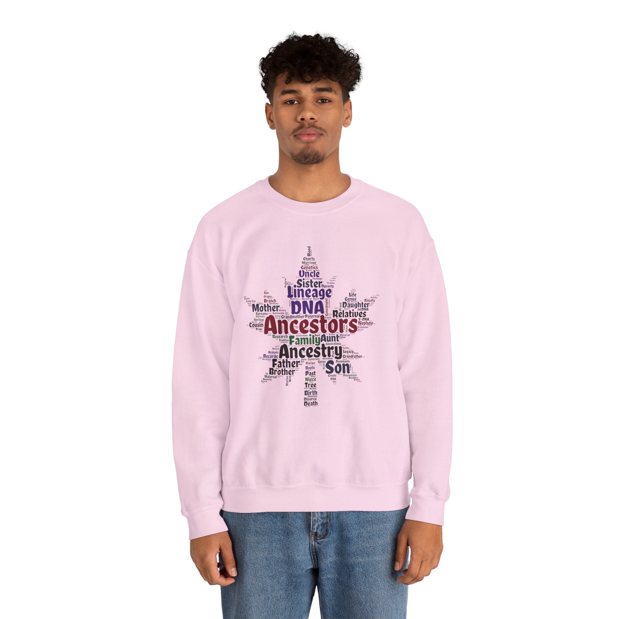 Maple Leaf Word Cloud Sweatshirt in by Genealogy Keepsakes