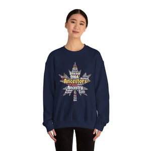 Maple Leaf Word Cloud Sweatshirt in by Genealogy Keepsakes