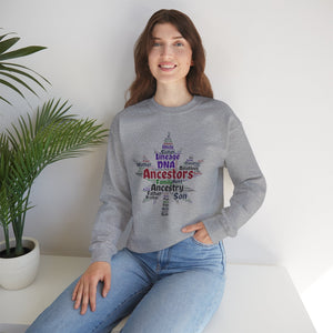 Maple Leaf Word Cloud Sweatshirt in by Genealogy Keepsakes