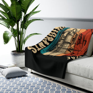 My Ancestors Were Immigrants Sherpa Fleece Blanket in 30" × 40" by Genealogy Keepsakes