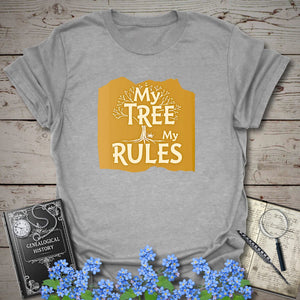 My Tree, My Rules T-Shirt - Genealogy Keepsakes Custom Genealogy Gift - Sport Grey S