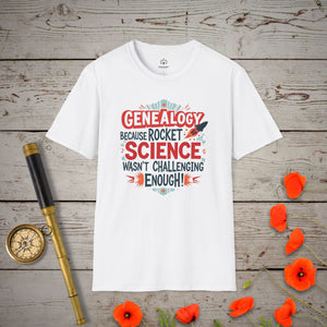 Rocket Science T-Shirt in White by Genealogy Keepsakes