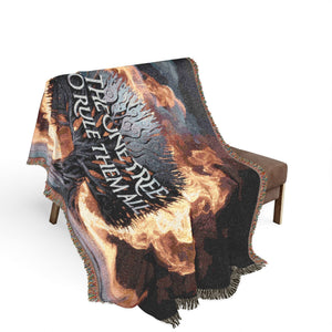 The One Tree Woven Blanket in Photo by Genealogy Keepsakes