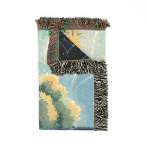 Tree of Day and Night Woven Blanket in by Genealogy Keepsakes