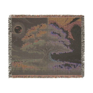 Tree of Day and Night Woven Blanket in by Genealogy Keepsakes