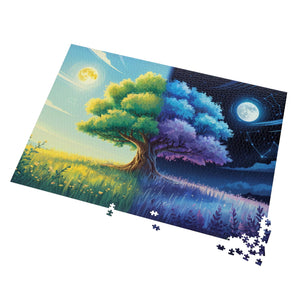 Tree of Day & Night Jigsaw Puzzle in 40" x 28" (2000 pcs) by Genealogy Keepsakes