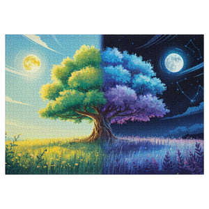 Tree of Day & Night Jigsaw Puzzle in 40" x 28" (2000 pcs) by Genealogy Keepsakes