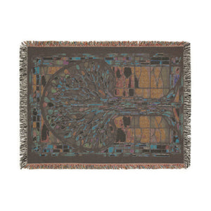 Tree Of Life Woven Blanket in by Genealogy Keepsakes