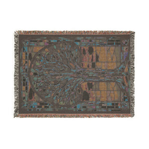 Tree Of Life Woven Blanket in by Genealogy Keepsakes