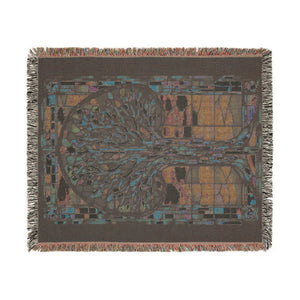 Tree Of Life Woven Blanket in by Genealogy Keepsakes