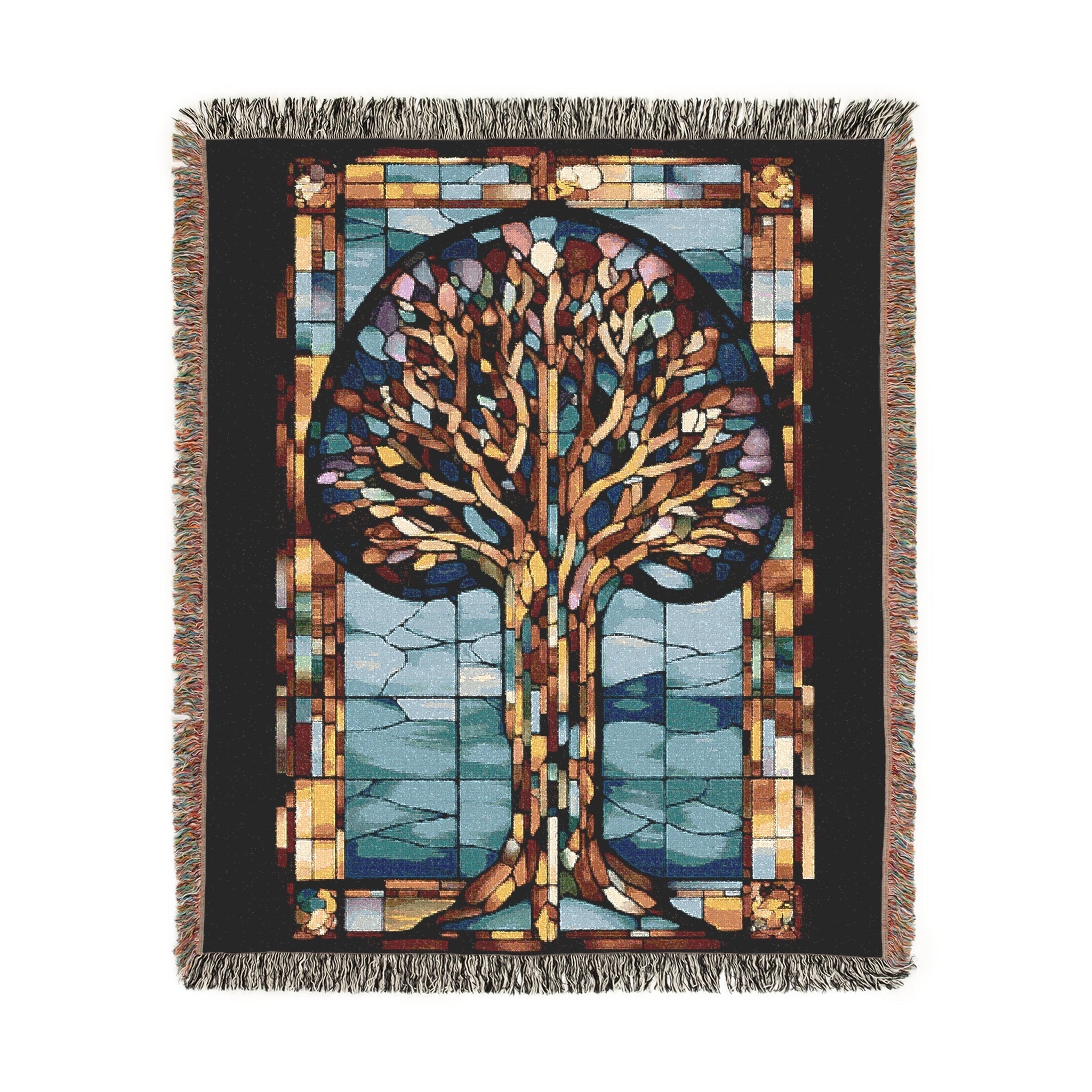 Tree Of Life Woven Blanket in Artwork by Genealogy Keepsakes