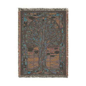 Tree Of Life Woven Blanket in Artwork by Genealogy Keepsakes
