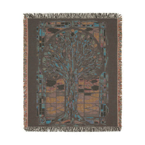 Tree Of Life Woven Blanket in Artwork by Genealogy Keepsakes