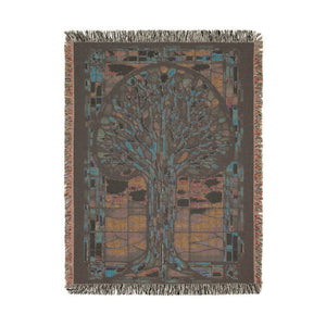 Tree Of Life Woven Blanket in Artwork by Genealogy Keepsakes