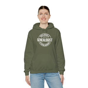 100 Percent Genealogist Hoodie in by Genealogy Keepsakes