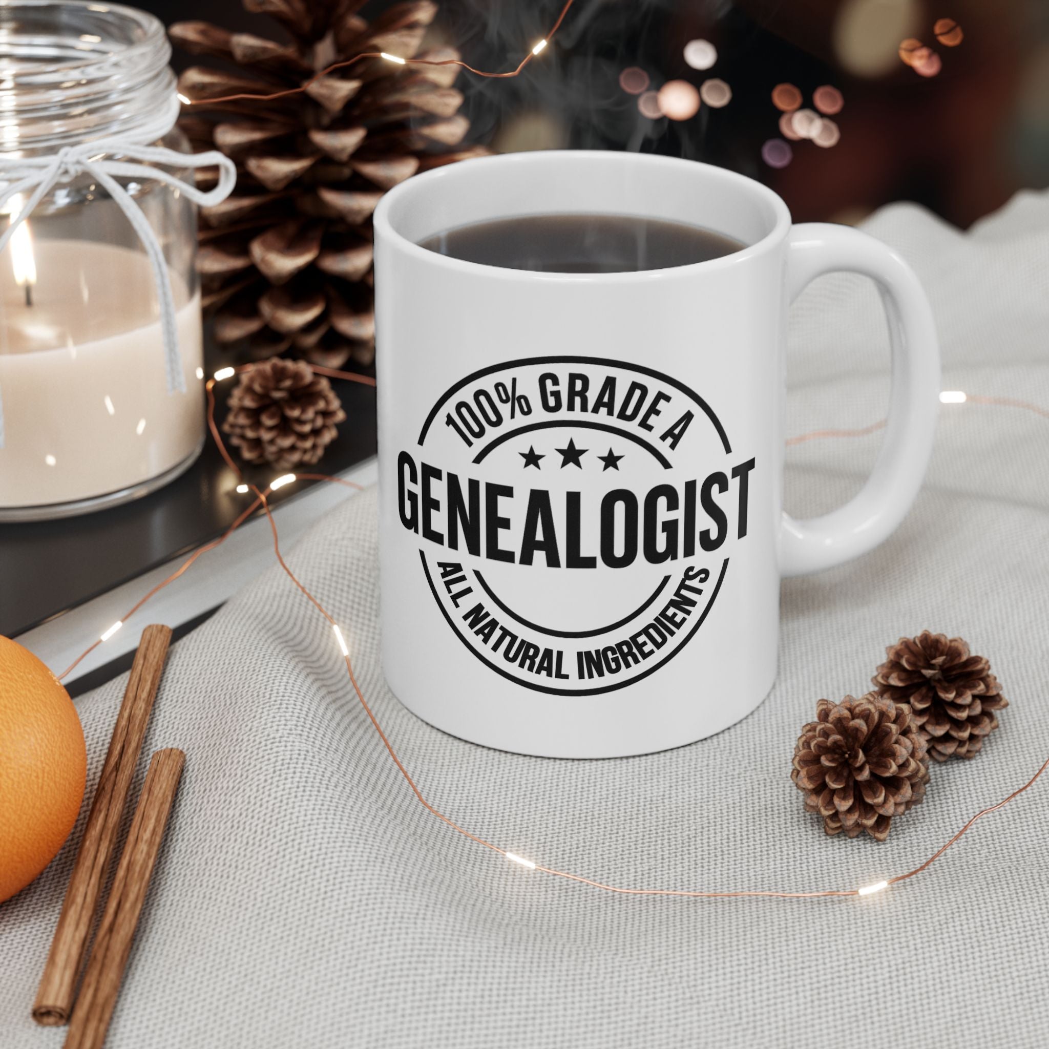 100 Percent Genealogist Mug (11oz|15oz) in 15oz by Genealogy Keepsakes
